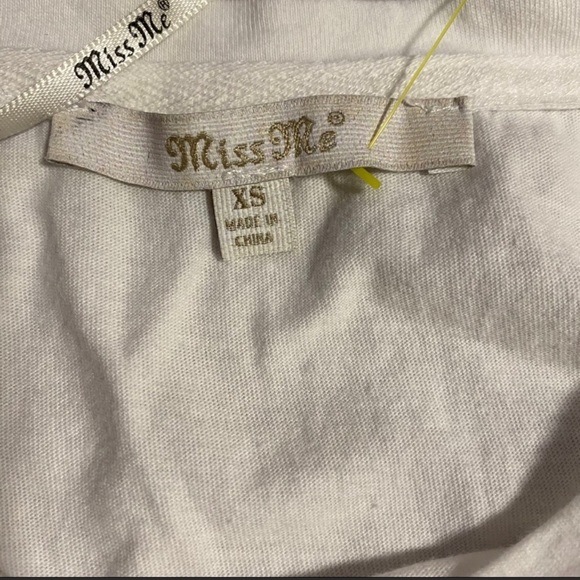 Miss Me “L’amour” white tee floral birds size XS - Picture 4 of 5